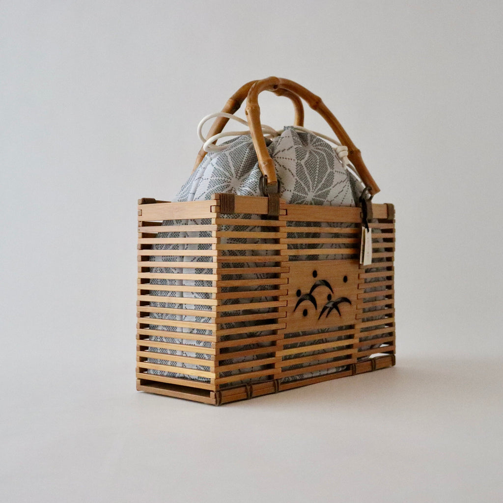 籠バッグ「露芝 - gry」大原商店