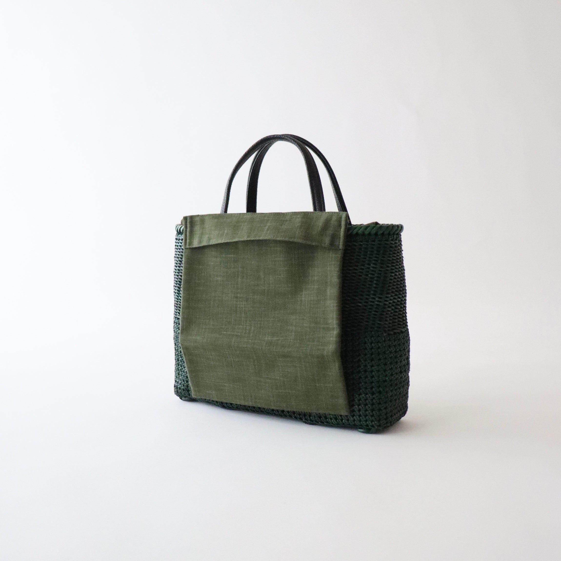 藤バッグ「藤手編 - bk-grn」和小物さくら