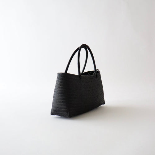 竹バッグ「竹編横長 - blk」和小物さくら